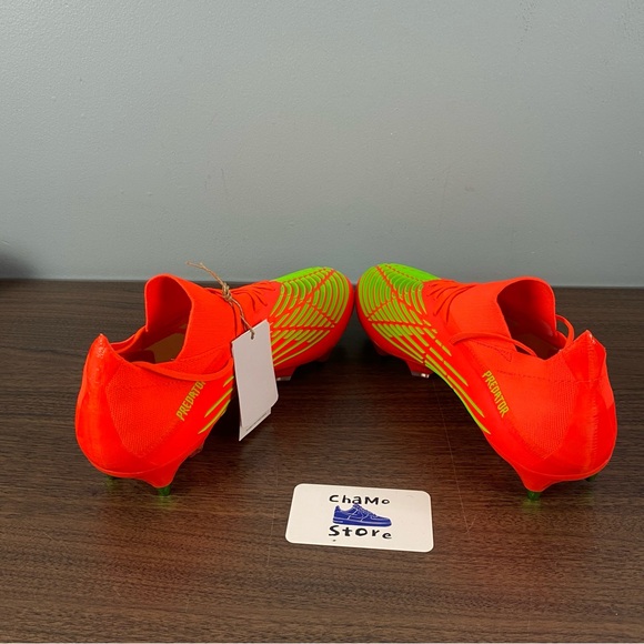 adidas Predator Edge+ SG Soccer Cleats Game Data Pack Solar Red GW1010 Men Sz 11 - Picture 5 of 9